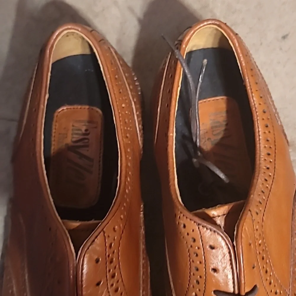 VINTAGE FRENCH SHRINER ST. LOUIS LEATHER DRESS SHOES Size 7m - Picture 3 of 8